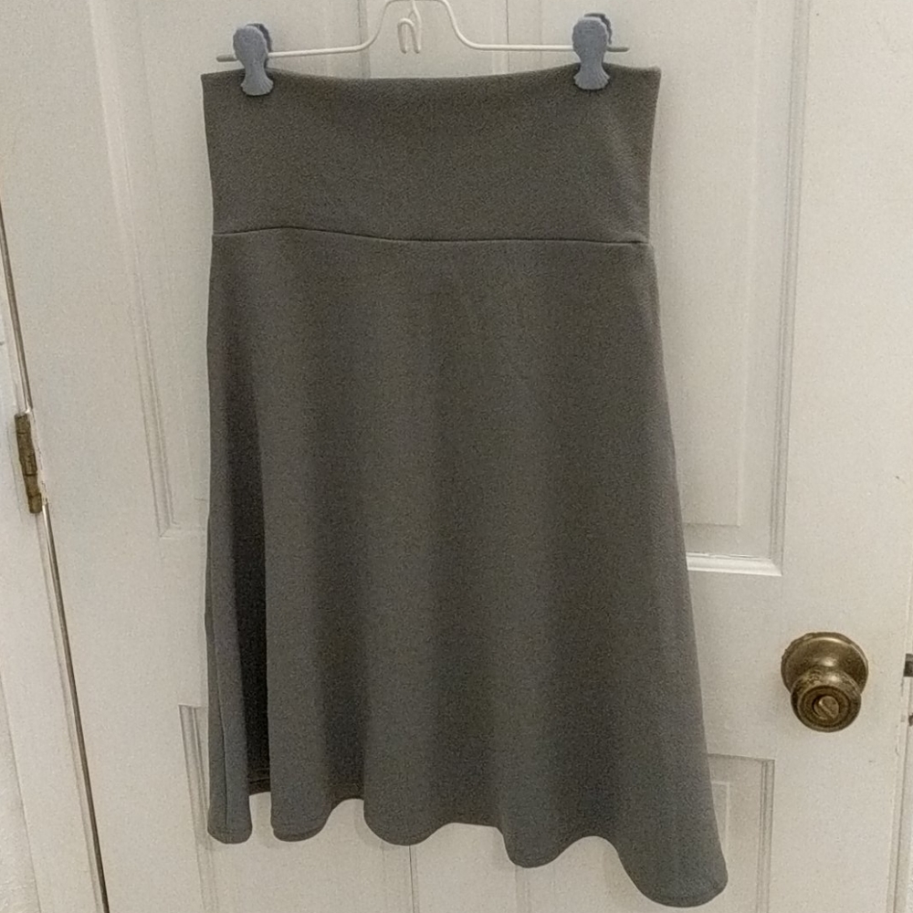 Women's lularoe azure A-line skirt size S gray